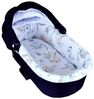 BABYLUX Nestchen für Kinderwagen Stubenwagen BABYWANNE + Matratze 2 Tlg Set Doppelseitig (W16 - Ecru + Africa Tiere) Bild 2