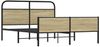 vidaXL Metallbett ohne Matratze Sonoma-Eiche 160x200 cm 3318694 Bild 3