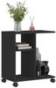 vidaXL Beistelltisch mit Rollen Schwarz 50x30x55 cm Holzwerkstoff 840570 Bild 4