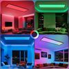 ZMH LED Panel 100x25 Deckenleuchte Dimmbar Deckenpanel RGB Farbwechsel lang Flach mit Fernbedienung 24W Schwarz Rechteckig Bürolampe für Büro Spielzimmer Wohnzimmer Bild 5