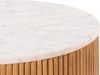 Couchtisch Mango 60 x 60 x 45 natur lackiert / Marmor weiß BARCELONA #521 Bild 3