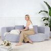 oyajia Schlafsofa Klappbares Knochenloses Schlafsofa mit 2 Kissen,193x81x49CM, 1 Teile, Bodensofa Bed mit Pillow Back Support Armrest - Schlafsofa Klappbar Bild 2