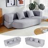 oyajia Schlafsofa Klappbares Knochenloses Schlafsofa mit 2 Kissen,193x81x49CM, 1 Teile, Bodensofa Bed mit Pillow Back Support Armrest - Schlafsofa Klappbar Bild 4