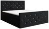 A&J MöbelLand GmbH Boxspringbett REINN mit Kristallknöpfen verziert. (Boxspringbett mit Bettkasten und gepolstertem Kopfteil. Gratis Topper – nur jetzt erhältlich!, Kostenlose Lieferung! TOP ANGEBOT), Länge 216 cm Höhe 106 cm Bild 4