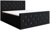 A&J MöbelLand GmbH Boxspringbett REINN mit Kristallknöpfen verziert. (Boxspringbett mit Bettkasten und gepolstertem Kopfteil. Gratis Topper – nur jetzt erhältlich!, Kostenlose Lieferung! TOP ANGEBOT), Länge 216 cm Höhe 106 cm Bild 5