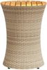 vidaXL Garten-Beistelltisch Trommelform Beige Poly Rattan Massivholz 368298 Bild 5