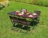 Garten-Sitzgruppe NORA 5-tlg. - Kunststoff, Braun | Gartenmöbel-Set Gartengarnitur Garten-Essgruppe mit Stühlen und Esstisch Bild 2