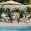 Bealife Balkonset Garten Balkonmöbel-Sets,2 Sessel, 1Bank und 1 Tisch, Terrasse, (1 Tisch + 3 Stühle), Mit Schaukel-Funktion Bild 3