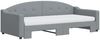 vidaXL Tagesbett Ausziehbar mit Matratze Hellgrau 90x200 cm Stoff 3197548 Bild 3