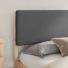 vidaXL Bettgestell mit gepolstertem Kopfteil Dunkelgrau 200 x 200 cm 3405563 Bild 3