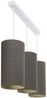 BPS Koncept 0T0-L3-006 Hängeleuchte BOHO ELEGANT E27 3x40W Stoff strukturiert auf PVC-Kunststoff dunkelgrau H:102cm Ø15cm dimmbar Bild 3