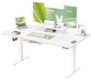 VASAGLE Höhenverstellbarer Schreibtisch, 160 x 80 cm, flexibel montierbarer Monitorständer, Schublade, USB-C-Anschluss, Erinnerung bei langem Sitzen, für Büro, wolkenweiß Bild 2
