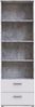 Forte Regal LUPO Bücherregal, in Beton grau und weiß Bild 2