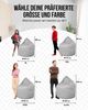 PATCH HOME Sitzsack Tropfenform – XXXL – Grau, bequemer Sitzsack aus Luxus-Polyester-Gewebe, bereits befüllt Bild 3