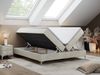 Boxspringbett - Doppelbett mit Multipocket-Matratze - LESS -120x200 - Beige Velours - H3 Bild 2
