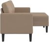 vidaXL 2-Sitzer-Sofa mit Chaiselongue L-Form Cappuccino-Braun 125 cm 4107087 Bild 5