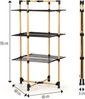 Vitapur WÄSCHESTÄNDER Metall Holzoptik Schwarz (H 136 x T 69 x B 69 cm) Bild 2