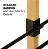 Vitapur WÄSCHESTÄNDER Metall Holzoptik Schwarz (H 136 x T 69 x B 69 cm) Bild 5