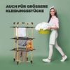 Vitapur WÄSCHESTÄNDER Metall Holzoptik Schwarz (H 136 x T 69 x B 69 cm) Bild 3