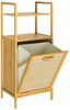 CASARIA® Wäschekorb, Bambus natur, 30 x 40 x 95 cm Bild 2