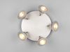 Moderner LED Deckenstrahler ROMEO mit 5 schwenkbaren Spots Silber Ø 30cm Bild 4