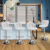 Yaheetech 2er-Set Barhocker mit Fußstütze, Drehbar & Höhenverstellbar, Weiß Bild 3