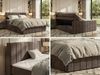 Doppelbett, Boxspringbett mit Stauraum ALVER KING DUO, Polsterbett mit 7-Zonen-Multipocket-Kern H4, Topper T25, Boxspringbett mit 2 Bettkästen - Braun Velvet Bild 2