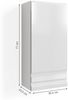 Badschrank Fredd Weiß Hochglanz 36.4 x 77 cm Vicco Bild 3