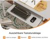 Schreibtisch mit Schubladen 140x48cm Weiß Steckdose USB LED für Büro Bild 5