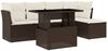 vidaXL 6-tlg. Garten-Sofagarnitur mit Kissen Braun Poly Rattan 3266553 Bild 2