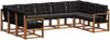vidaXL Outdoor-Sofagarnitur mit Kissen 9 pcs Natürlich und Schwarz 3369055 Bild 2