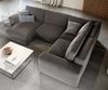 Wohnlandschaft Lanzo 300x210 cm Mikrofaser Khakibraun Recamiere variabel mit Hocker Bild 4