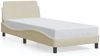 vidaXL Bettgestell mit Kopfteil "Dover" Creme 90x200 cm Stoff 373110 Bild 2