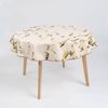 laro Tischdecke 140cm rund Wachstuchtischdecke mit Saum Wildente Braun Beige Bild 2