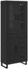 vidaXL Highboard 2 pcs Schwarz Eichen-Optik Engineered Wood und Glas 3416219 Bild 2