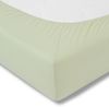 ESTELLA Spannbetttuch Zwirnjersey | Verde | 150x200 cm | passend für Matratzen 140-160 cm (Breite) x 200-220 cm (Länge) | trocknerfest und bügelfrei | 97% Baumwolle 3% Elastan Bild 2