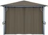 vidaXL Pavillon mit Vorhängen & LED-Lichterkette 400x300 cm Taupe Alu 3070337 Bild 3