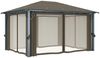 vidaXL Pavillon mit Vorhängen & LED-Lichterkette 400x300 cm Taupe Alu 3070337 Bild 4