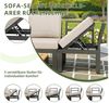 Celya Gartenlounge-Set 6-teiliges Lounge-Set mit verstellbarer Lehne, (mit Ecksofa, Couchtisch und Hockern, 5-fach verstellbare Rückenlehne, wetterfestes Stahlgestell), für Balkon und Terrasse Bild 3