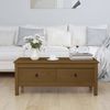 Couchtisch, Sofatisch Honigbraun 100x50x40 cm Massivholz Kiefer Bild 2