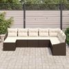 vidaXL Sofa Set mit Kissen 8 pcs Braun Poly-Rattan 3346838 Bild 3