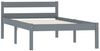vidaXL Bettgestell Grau Massivholz Kiefer 100 × 200 cm [283197] Bild 2
