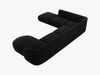 Micadoni 'Miley' 6-Sitzer-Sofa, Panorama-Ecke, links, Beinfarbe Black Plastic, Schwarz, Samt Bild 3