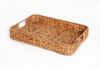 VIVANNO Tablett Wasserhyazinthe TIM, Natur Geflochten 40x30x6 cm, Wasserhyazinthe Bild 3