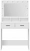 vidaXL Schminktisch mit Schubladen Weiß 79 x 41 x 135 cm Holzwerkstoff 865082 Bild 5