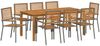 vidaXL Garten Essgruppe 9 pcs Grau Massivholz Akazie 3365545 Bild 2