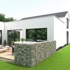 SONGMICS Gabionenkörbe, verzinkt, Metall silber, 100 x 90 x 30 cm, 10 Stück Bild 2