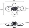 ZMH Deckenlampe LED Deckenleuchte Dimmbar - Wohnzimmerlampe Schwarz 66cm Wohnzimmer 65W Modern Schlafzimmerlampe Schlafzimmer mit Fernbedienung Deckenbeleuchtung für Esszimmer Büro Arbeitzimmer Bild 5