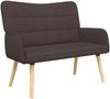 vidaXL Zweisitzer Sofa Dunkelbraun 115 x 61 x 87 cm Stoff 42028895 Bild 2