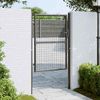 vidaXL Maschen-Gartentor verzinkter Stahl 100 x 125 cm Grau 145772 Bild 3